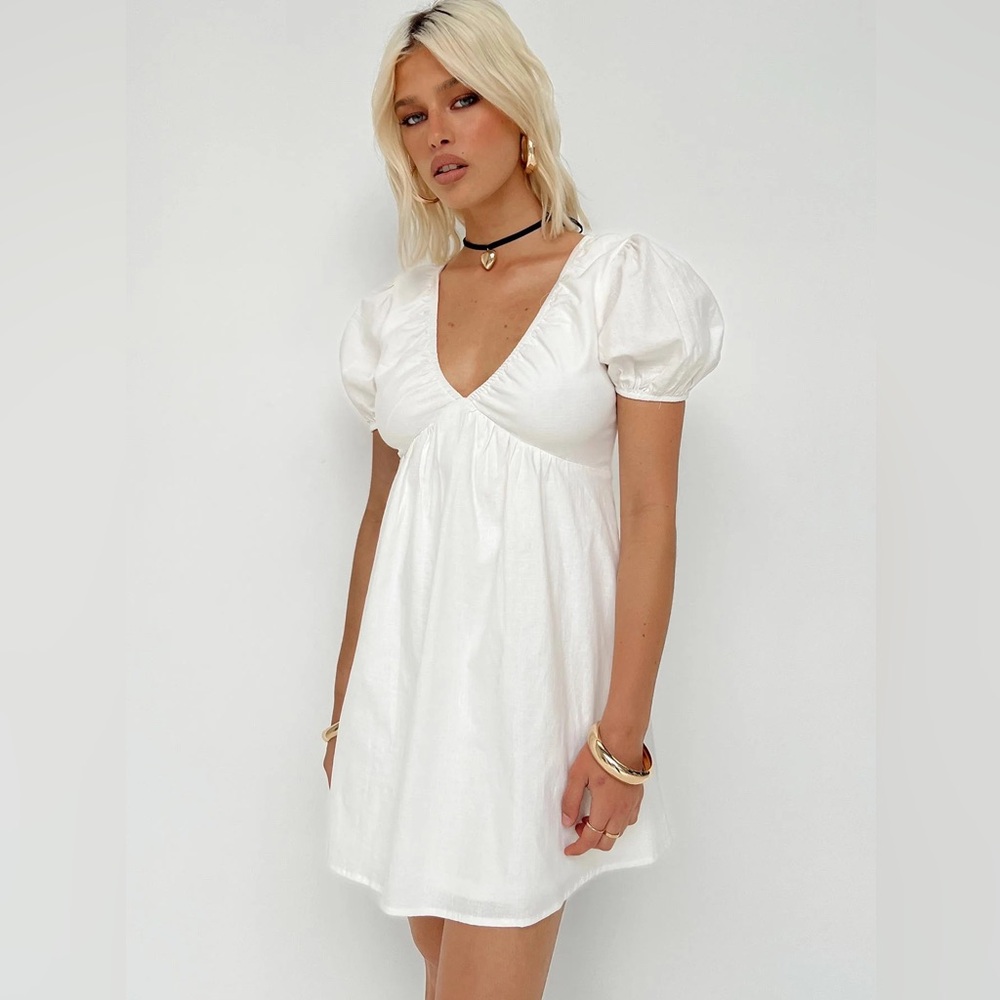 Princess Polly Elegant White Mini Dress